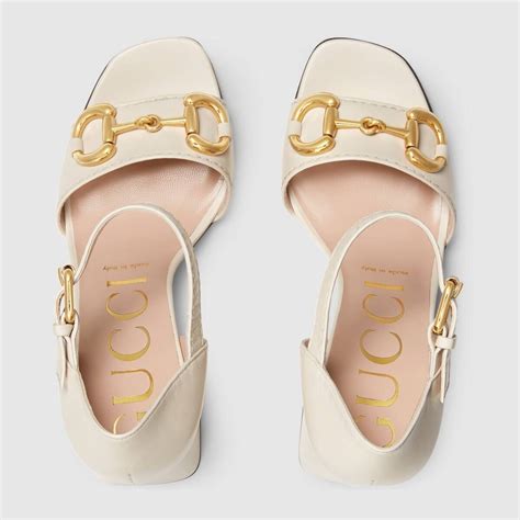 gucci white leather sandals|More.